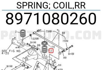Isuzu 8971080260 SPRING; COIL,RR