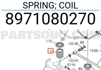 Isuzu 8971080270 SPRING; COIL