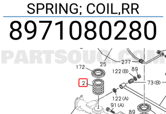 Isuzu 8971080280 SPRING; COIL,RR