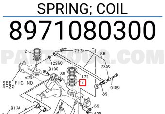 Isuzu 8971080300 SPRING; COIL