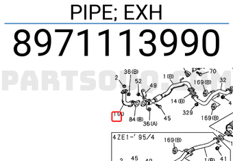 Isuzu 8971113990 PIPE; EXH