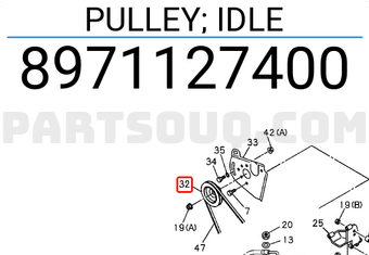 Isuzu 8971127400 PULLEY; IDLE