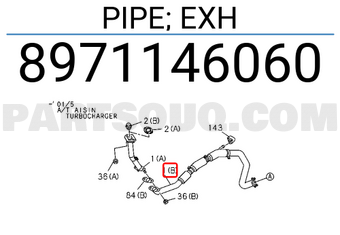 Isuzu 8971146060 PIPE; EXH