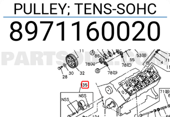 Isuzu 8971160020 PULLEY; TENS-SOHC