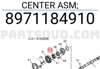 Isuzu 8971184910 CENTER ASM;