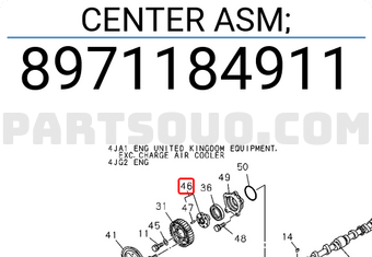 Isuzu 8971184911 CENTER ASM;