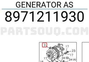 Isuzu 8971211930 GENERATOR AS
