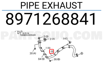 Isuzu 8971268841 PIPE EXHAUST