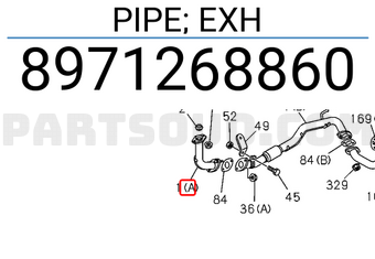 Isuzu 8971268860 PIPE; EXH