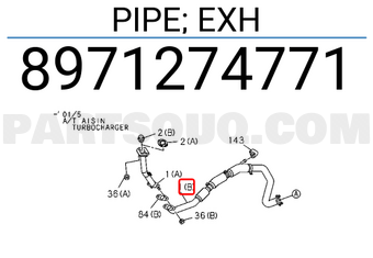 Isuzu 8971274771 PIPE; EXH