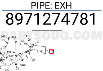 Isuzu 8971274781 PIPE; EXH