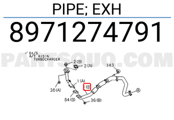 Isuzu 8971274791 PIPE; EXH
