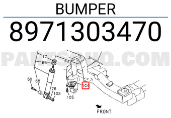 Isuzu 8971303470 BUMPER