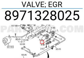 Isuzu 8971328025 VALVE; EGR