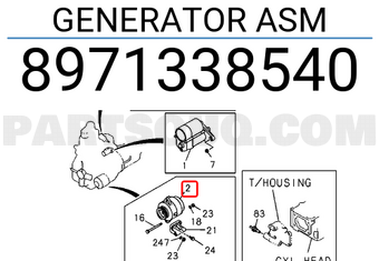 Isuzu 8971338540 GENERATOR ASM