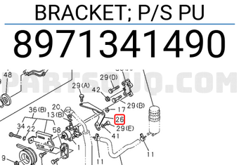 Isuzu 8971341490 BRACKET; P/S PU