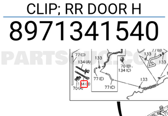 Isuzu 8971341540 CLIP; RR DOOR H