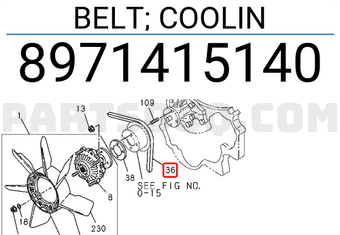Isuzu 8971415140 BELT; COOLIN