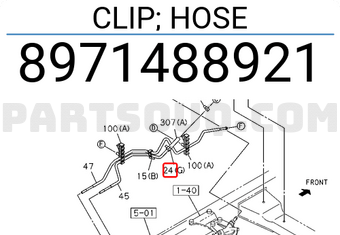 Isuzu 8971488921 CLIP; HOSE