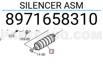 Isuzu 8971658310 SILENCER ASM