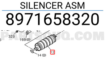 Isuzu 8971658320 SILENCER ASM