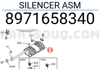 Isuzu 8971658340 SILENCER ASM