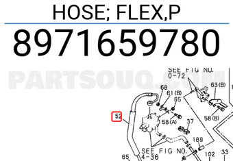 Isuzu 8971659780 HOSE; FLEX,P