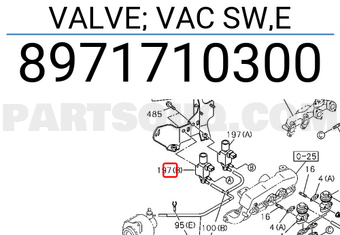 Isuzu 8971710300 VALVE; VAC SW,E