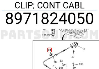 Isuzu 8971824050 CLIP; CONT CABL