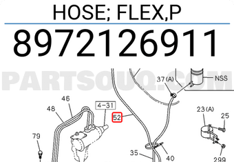 Isuzu 8972126911 HOSE; FLEX,P