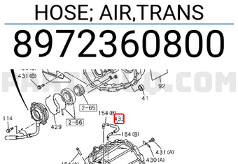 Isuzu 8972360800 HOSE; AIR,TRANS