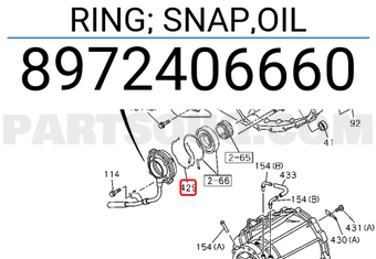 Isuzu 8972406660 RING; SNAP,OIL