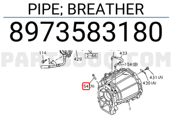 Isuzu 8973583180 PIPE; BREATHER