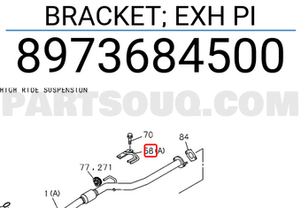 Isuzu 8973684500 Bracket; Exh Pi
