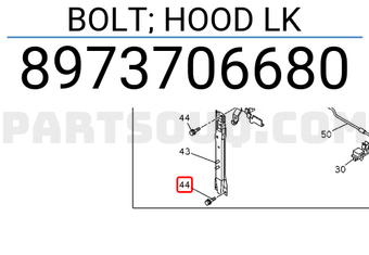 Isuzu 8973706680 BOLT; HOOD LK