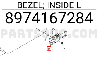 Isuzu 8974167284 BEZEL; INSIDE L