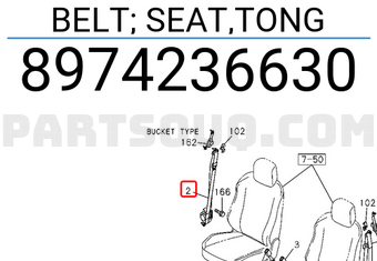 Isuzu 8974236630 BELT SEATTONG