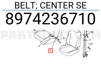 Isuzu 8974236710 BELT; CENTER SE