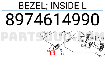Isuzu 8974614990 BEZEL; INSIDE L
