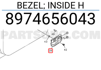 Isuzu 8974656043 BEZEL; INSIDE H