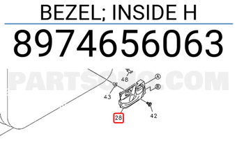 Isuzu 8974656063 BEZEL; INSIDE H