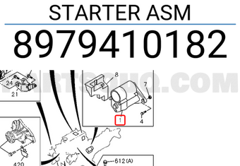 8979410182 Isuzu STARTER ASM