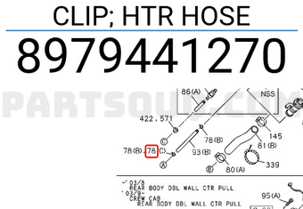 Isuzu 8979441270 CLIP; HTR HOSE