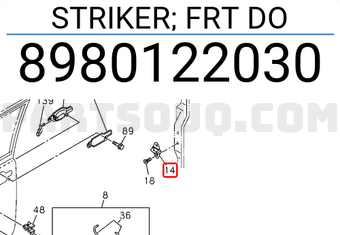 Isuzu 8980122030 STRIKER; FRT DO