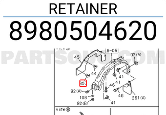 Isuzu 8980504620 Retainer