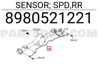 Isuzu 8980521221 SENSOR; SPD,RR