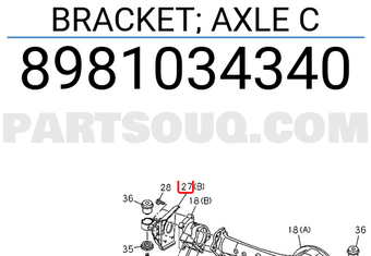 Isuzu 8981034340 BRACKET; AXLE C