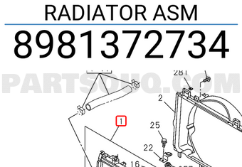 Isuzu 8981372734 RADIATOR ASM