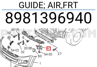 Isuzu 8981396940 Guide; Air,Frt
