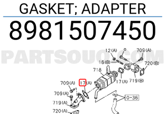 Isuzu 8981507450 GASKET; ADAPTER